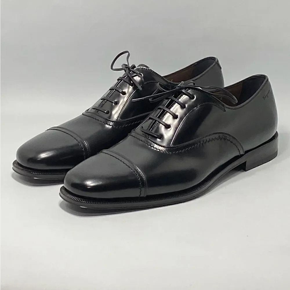 Salvatore Ferragamo Men's Seul Leather Oxford Shoes size 7.5E
